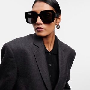 DIOR Wildior S3U 55mm Square Sunglasses BLACK/ GREY NEW in case and box